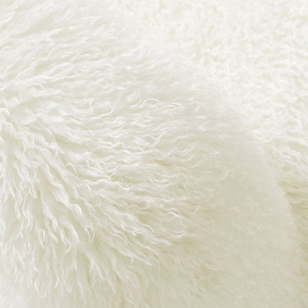 Mina Faux Fur Accent Chair in White