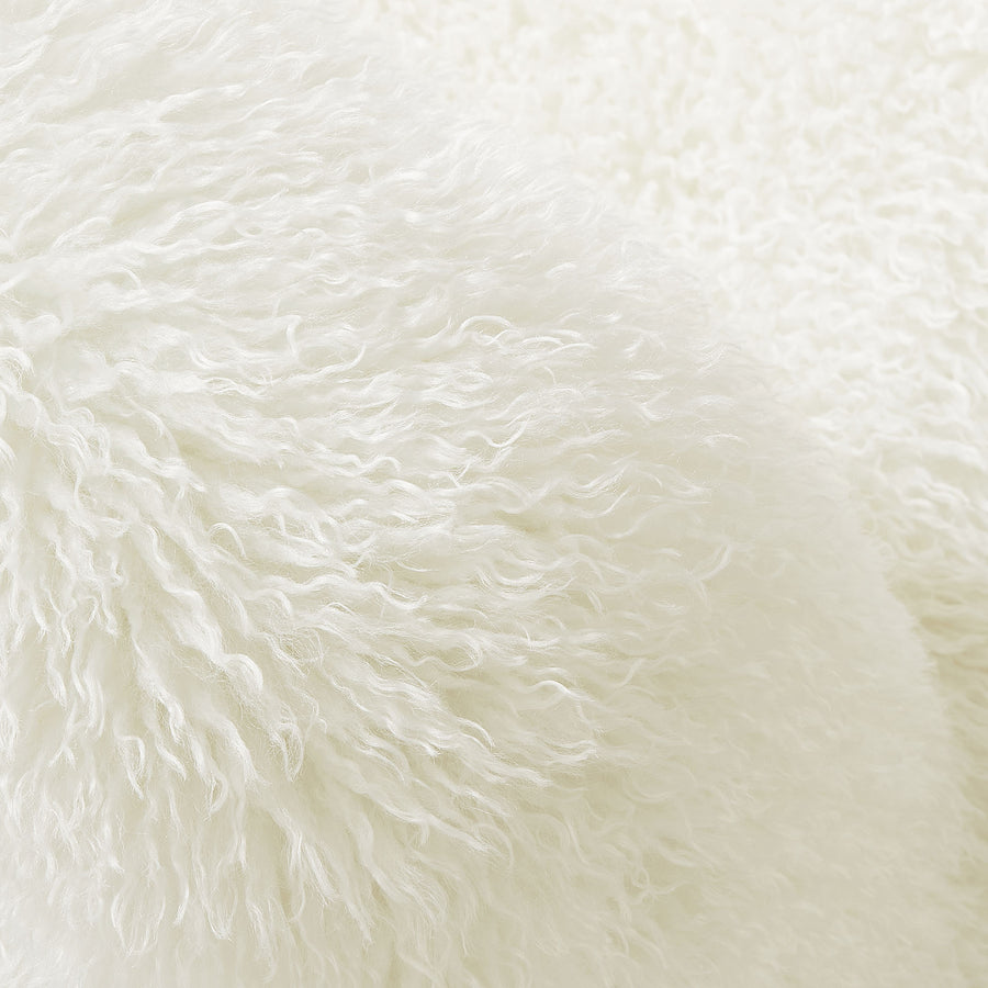 Comillas Faux Fur Accent Chair in White