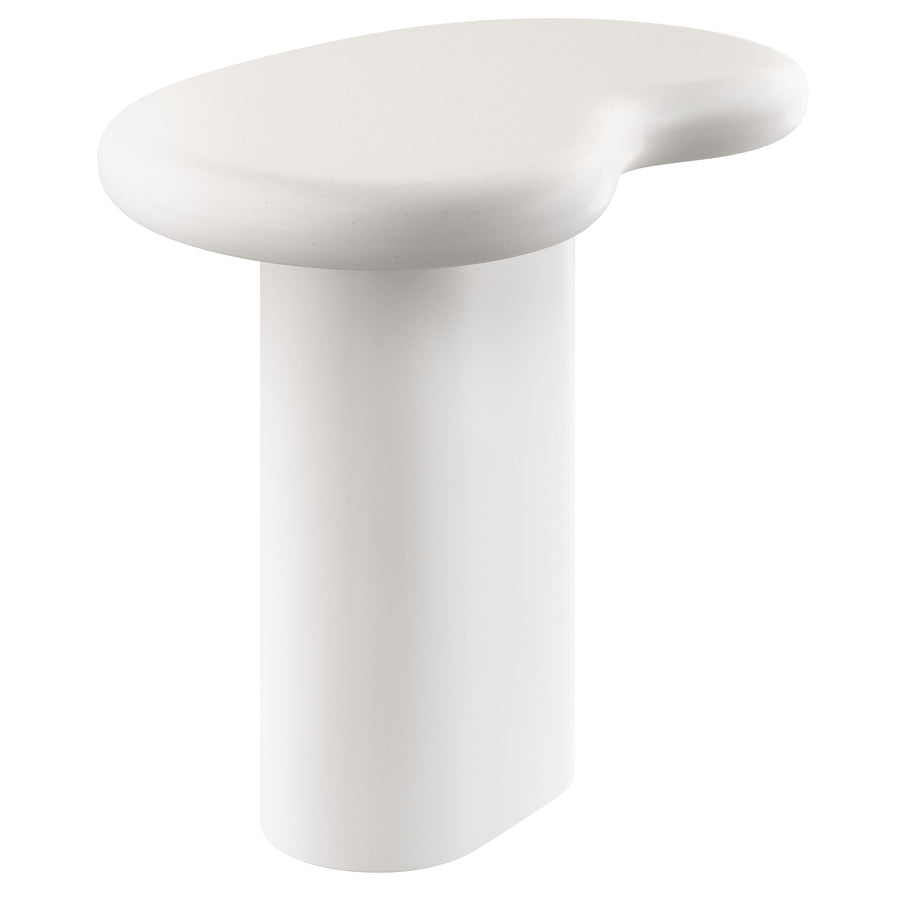 Wade Outdoor Patio Side Table in White