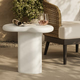 Wade Outdoor Patio Side Table in White