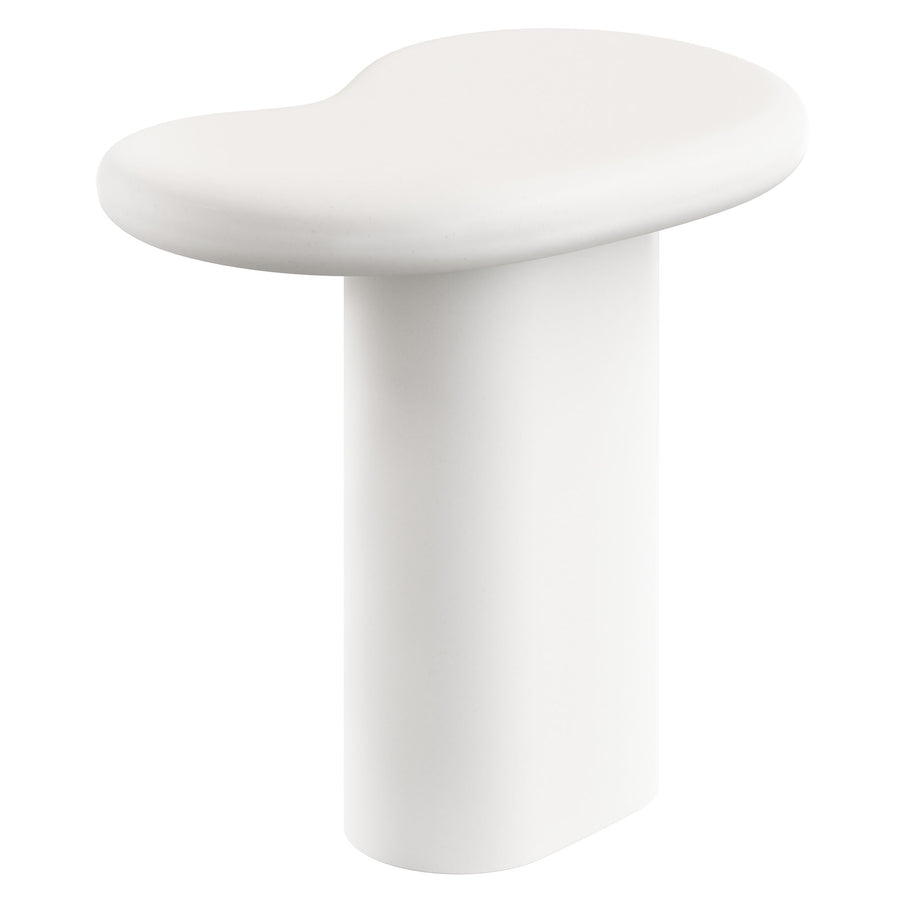 Wade Outdoor Patio Side Table in White