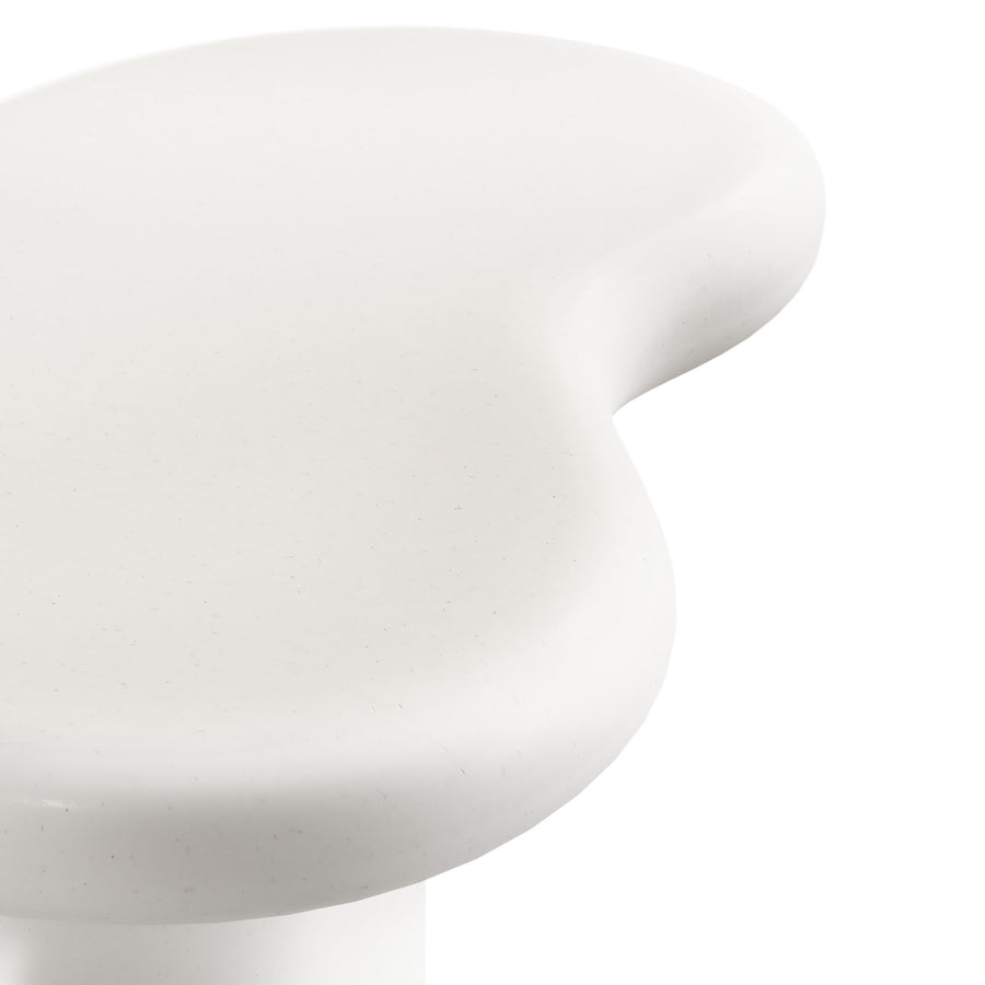 Wade Outdoor Patio Side Table in White