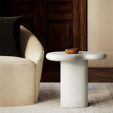 Wade Outdoor Patio Side Table in White