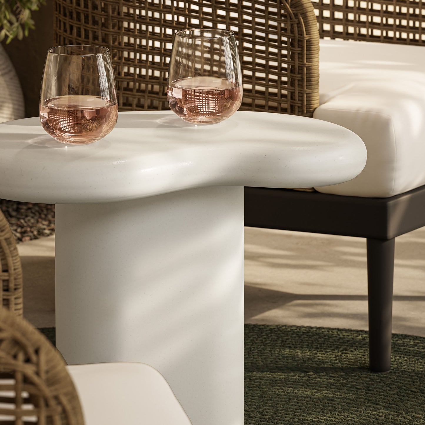 Elowen Outdoor Patio Side Table by Furniture for America