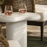 Wade Outdoor Patio Side Table in White
