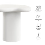 Wade Outdoor Patio Side Table in White