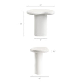 Wade Outdoor Patio Side Table in White