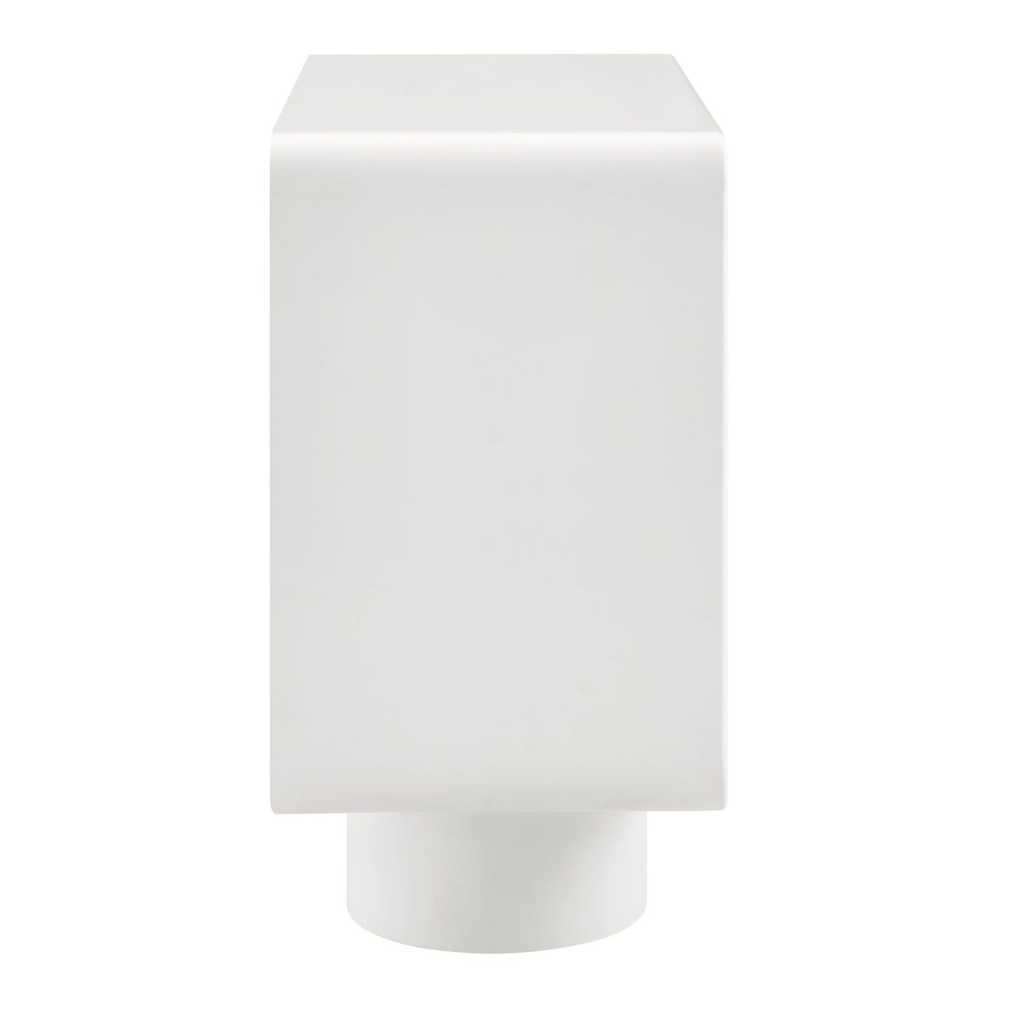 Cassia 2-Door Curved Wood Accent Cabinet in White
