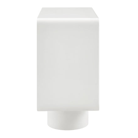Lumo 2-Door Curved Wood Accent Cabinet in White