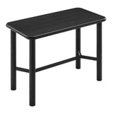 Wells Rectangular 60" Oak Wood Bar Table in Black