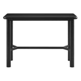 Wells Rectangular 60" Oak Wood Bar Table in Black