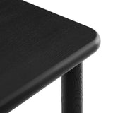 Wells Rectangular 60" Oak Wood Bar Table in Black