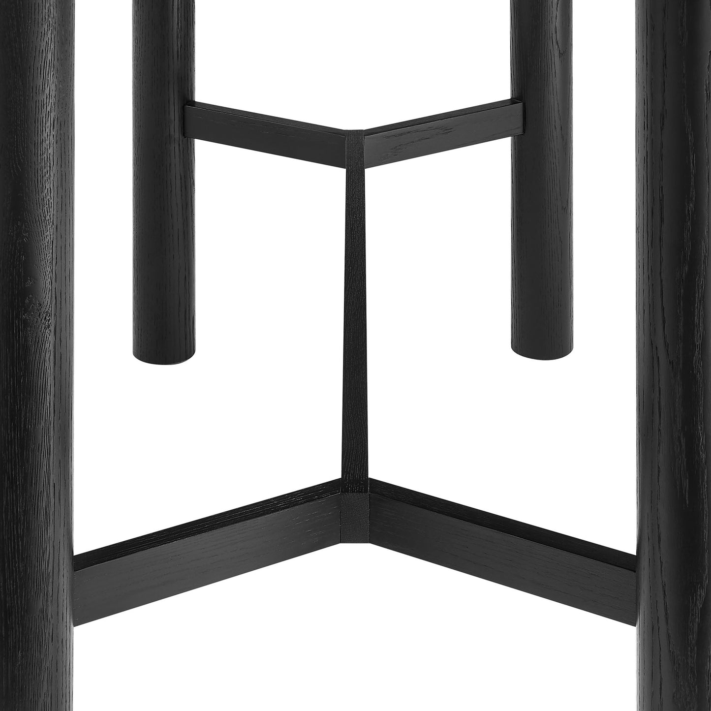 Wells Rectangular 60" Oak Wood Bar Table in Black