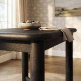 Wells Rectangular 60" Oak Wood Bar Table in Black
