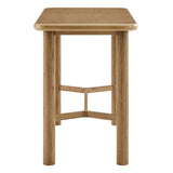 Wells Rectangular 60" Oak Wood Bar Table in Weathered Oak