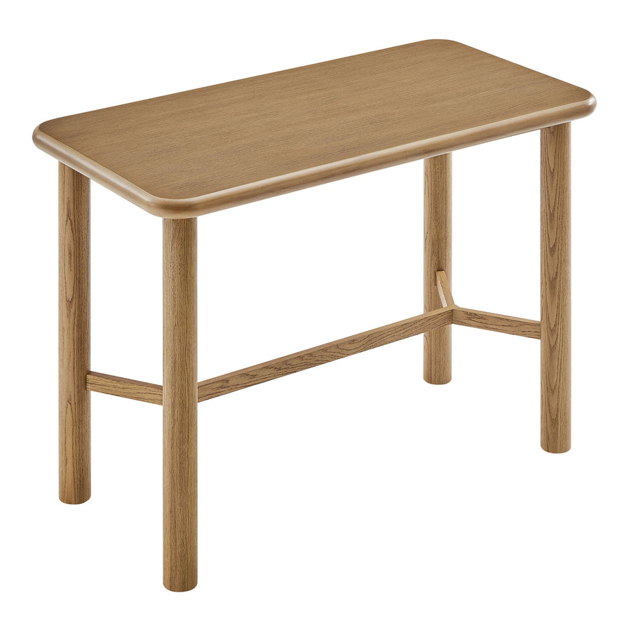 Wells Rectangular 60" Oak Wood Bar Table in Weathered Oak