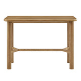 Wells Rectangular 60" Oak Wood Bar Table in Weathered Oak