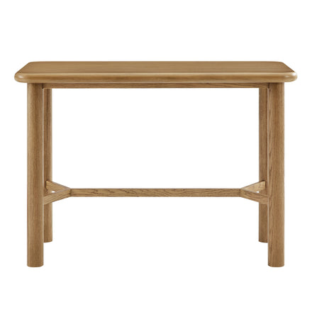 Alvia Rectangular 60" Oak Wood Bar Table in Weathered Oak