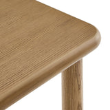 Wells Rectangular 60" Oak Wood Bar Table in Weathered Oak