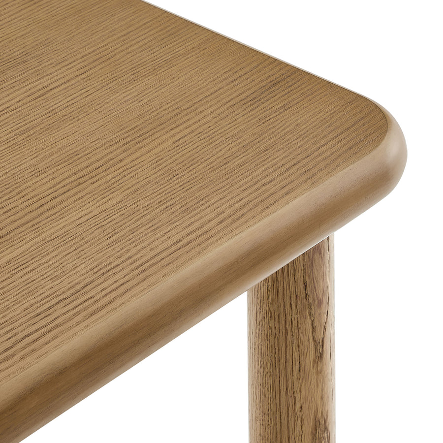 Wells Rectangular 60" Oak Wood Bar Table in Weathered Oak