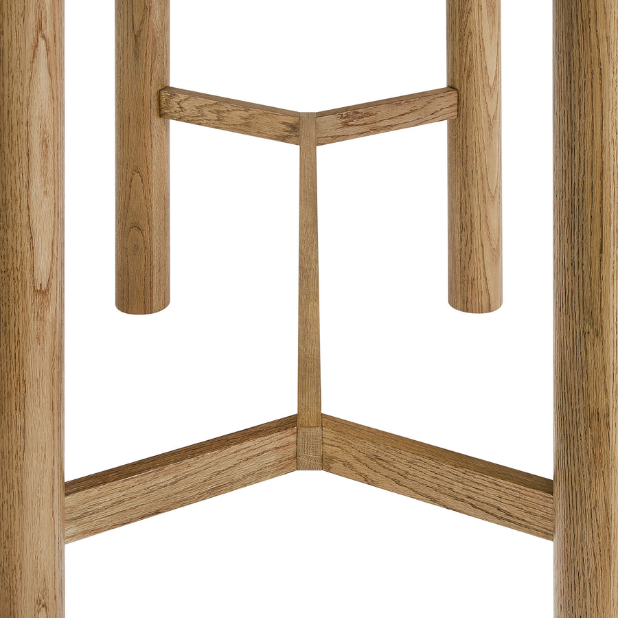 Wells Rectangular 60" Oak Wood Bar Table in Weathered Oak
