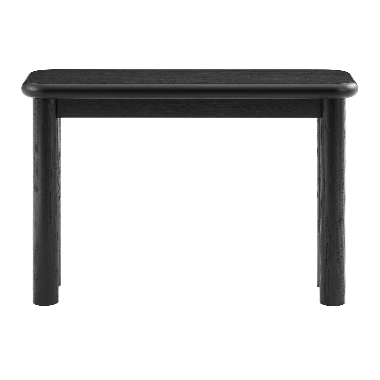 Wells Oak Wood Console Table in Black