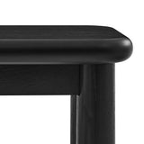 Wells Oak Wood Console Table in Black