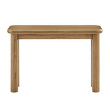 Wells Oak Wood Console Table in Weathered Oak