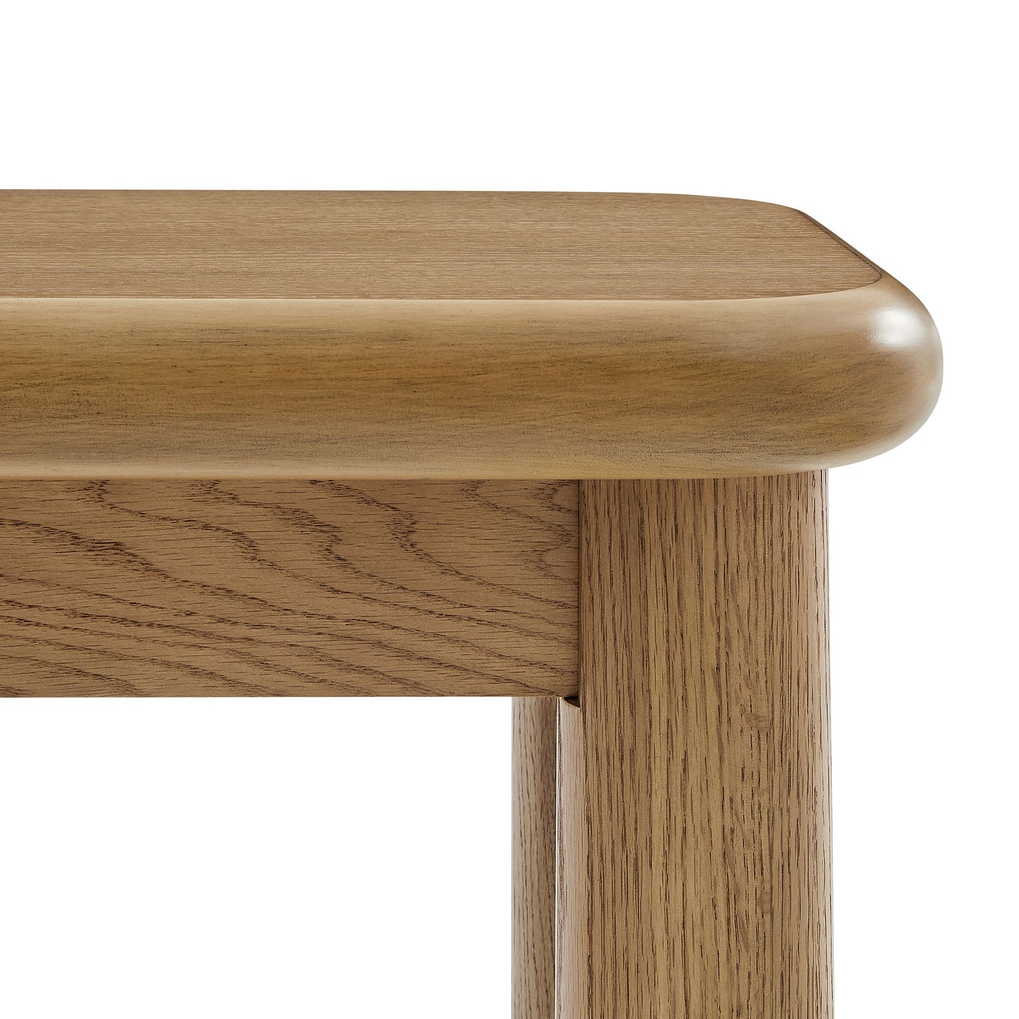 Wells Oak Wood Console Table in Weathered Oak
