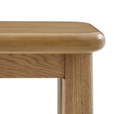 Wells Oak Wood Console Table in Weathered Oak