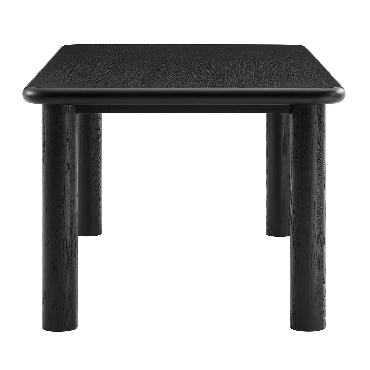 Wells 72" Rectangular Oak Wood Dining Table in Black