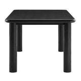 Wells 72" Rectangular Oak Wood Dining Table in Black