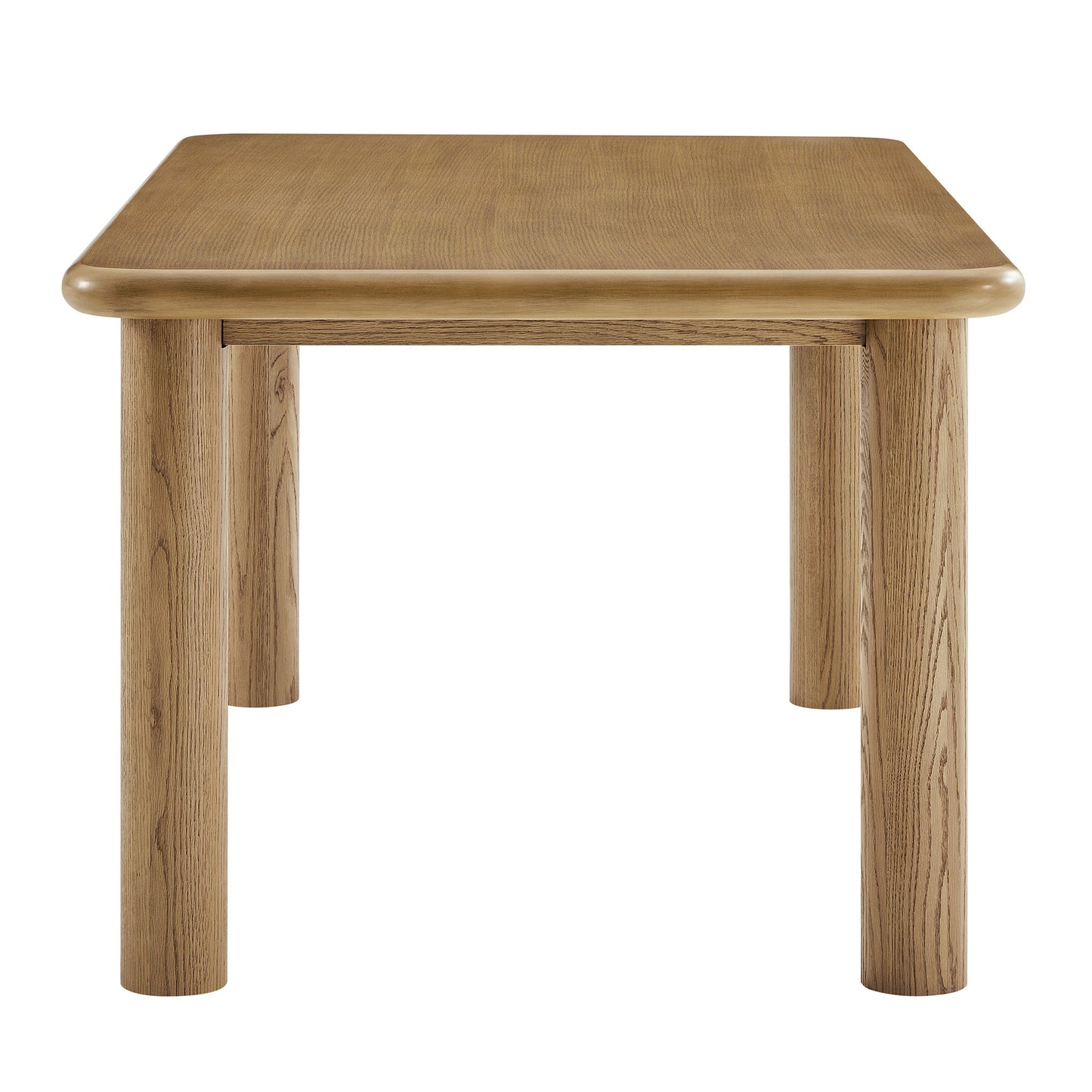 Wells 72" Rectangular Oak Wood Dining Table in Weathered Oak