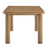 Wells 72" Rectangular Oak Wood Dining Table in Weathered Oak