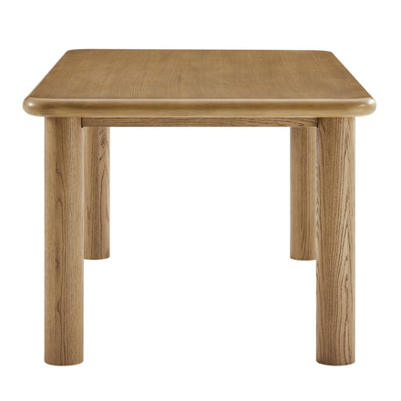 Alvia 72" Rectangular Oak Wood Dining Table in Weathered Oak