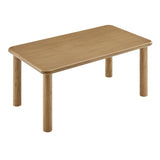 Wells 72" Rectangular Oak Wood Dining Table in Weathered Oak