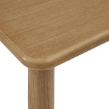 Wells 72" Rectangular Oak Wood Dining Table in Weathered Oak