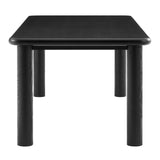 Wells 86"-105" Extendable Rectangular Oak Wood Dining Table in Black