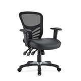 Raffia Vinyl Office Chair in Black