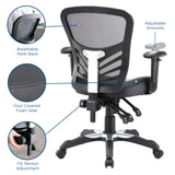 Raffia Vinyl Office Chair in Black
