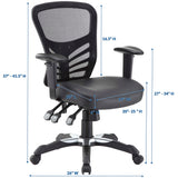 Raffia Vinyl Office Chair in Black