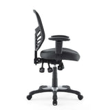 Raffia Vinyl Office Chair in Black