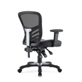 Raffia Vinyl Office Chair in Black