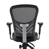 Raffia Vinyl Office Chair in Black