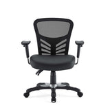 Raffia Vinyl Office Chair in Black