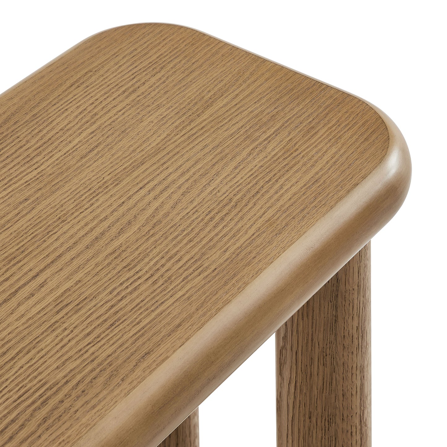 Wells 58" Oak Wood Bench in Weathered Oak