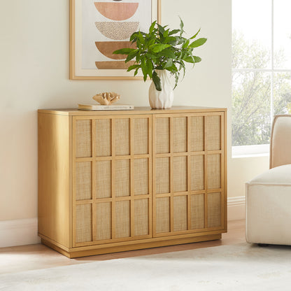 Aiko 39 Inch Japandi Accent Cabinet by Furniture for America