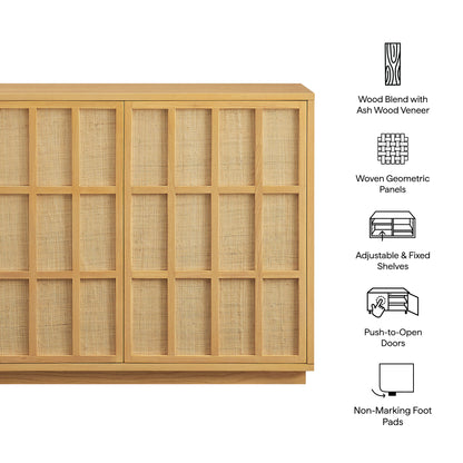 Aiko 39 Inch Japandi Accent Cabinet by Furniture for America