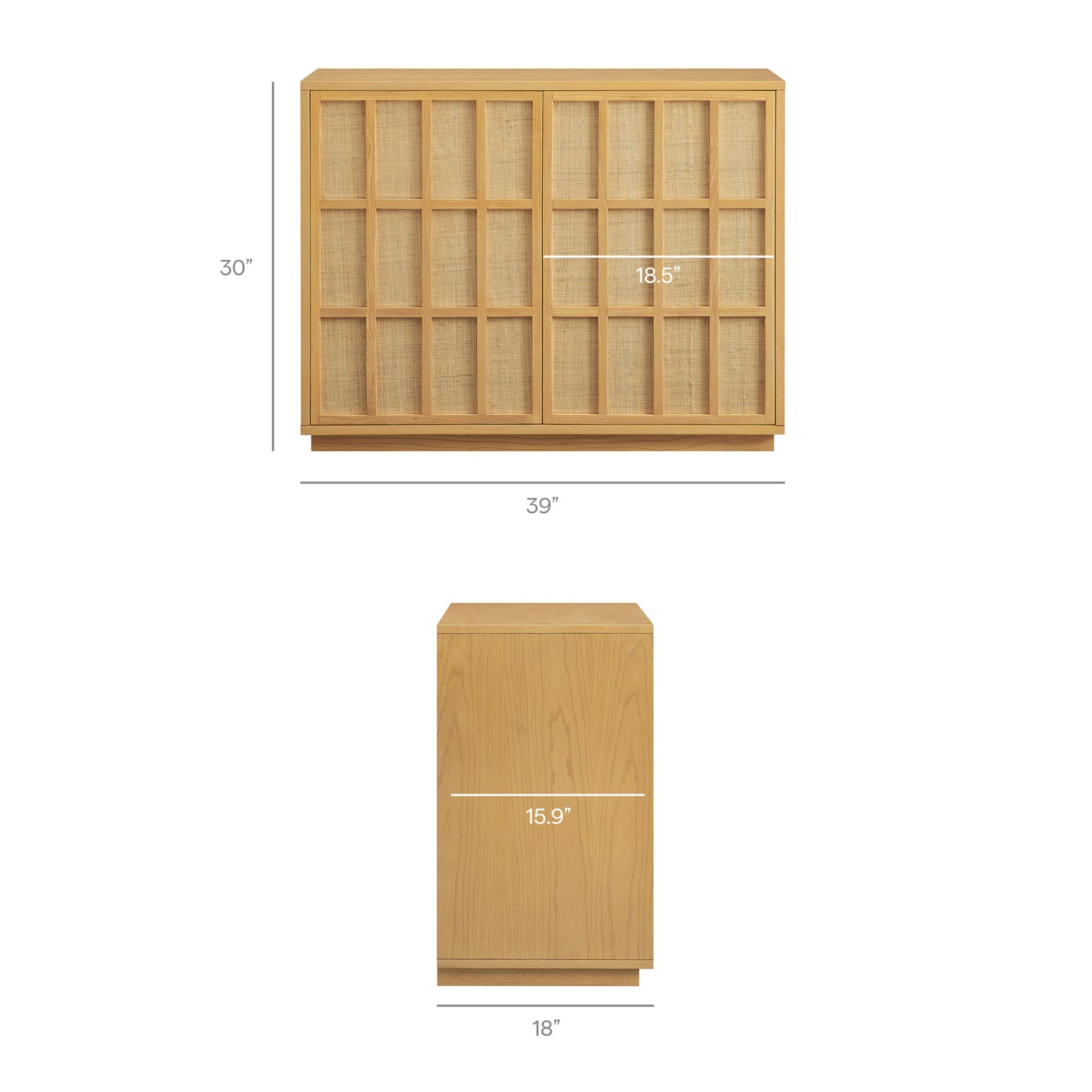 Aiko 39 Inch Japandi Accent Cabinet by Furniture for America