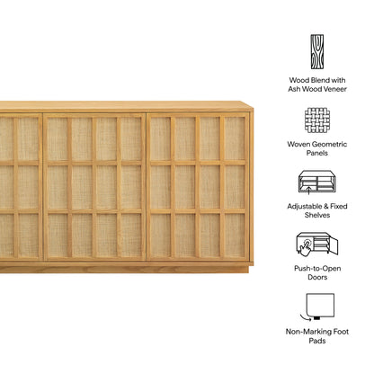 Aiko 76 Inch Japandi Sideboard by Furniture for America